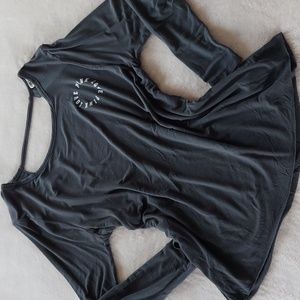 2016 PINK VS Super Soft Charcoal Grey Cut Out Strappy Lightweight Top